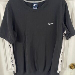 Nike Women’s Black short sleeve sweatshirt with White Accents size medium